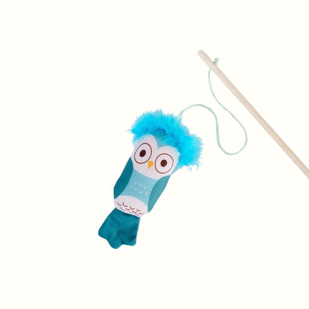 Juguete de Peluche Buho con vara Kanu Pet para Gato