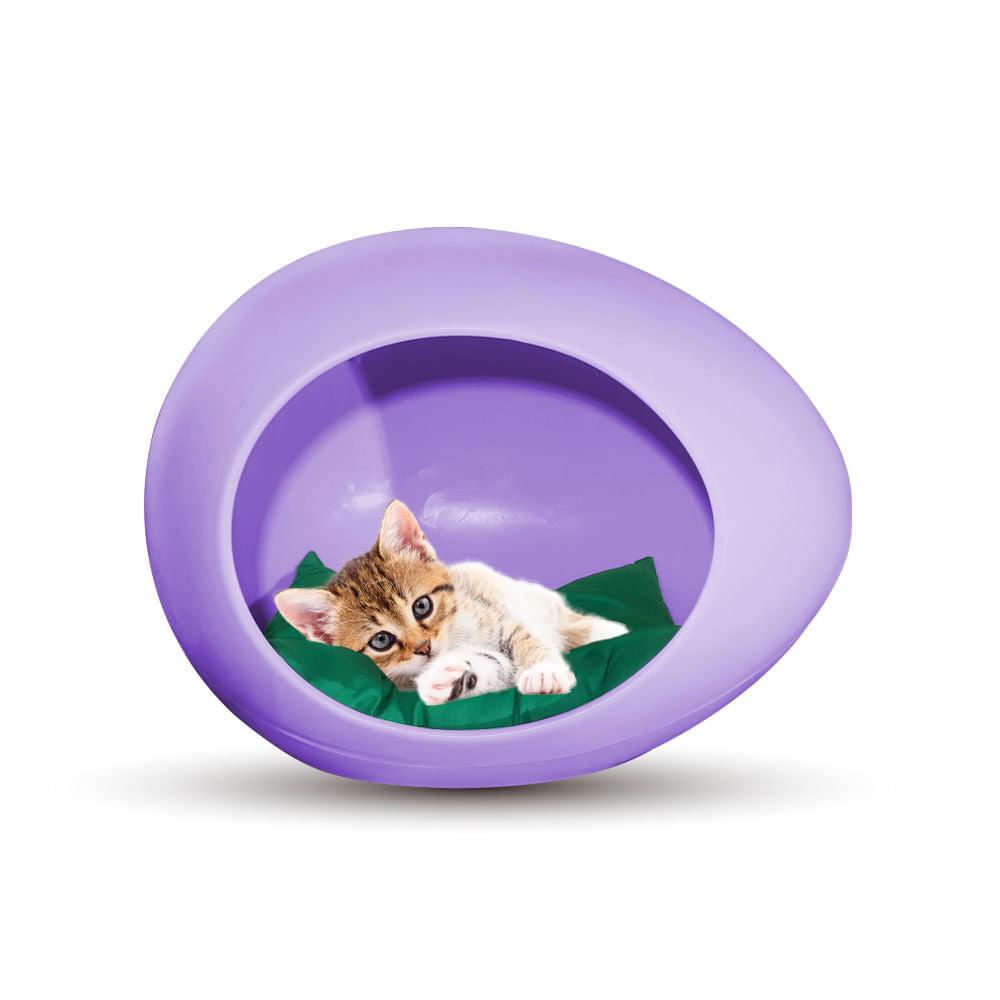 Cama Ovalada Morada kanu Pet Para Gato