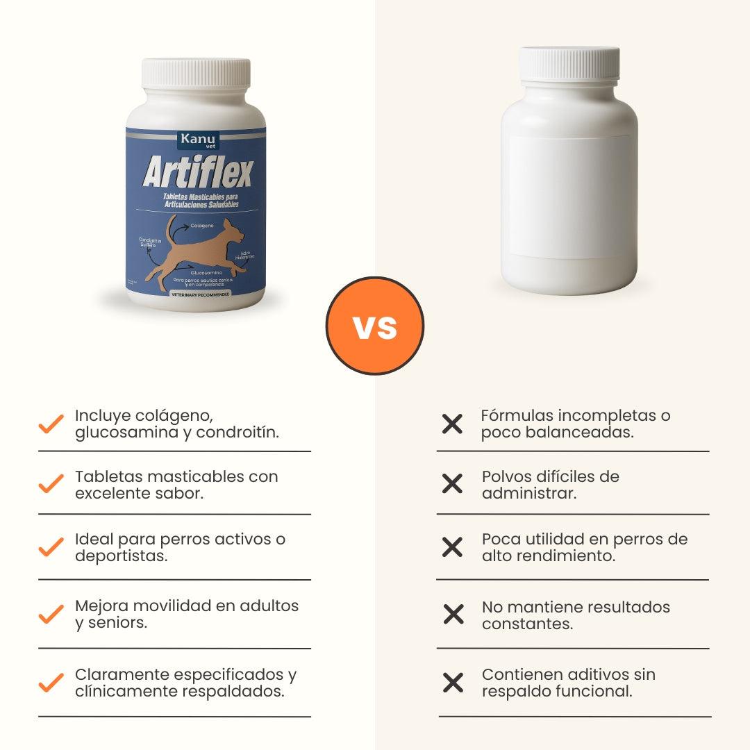 Suplemento Masticable Artiflex Kanu Vet para Perros - Refuerza Articulaciones y Mejora la Movilidad