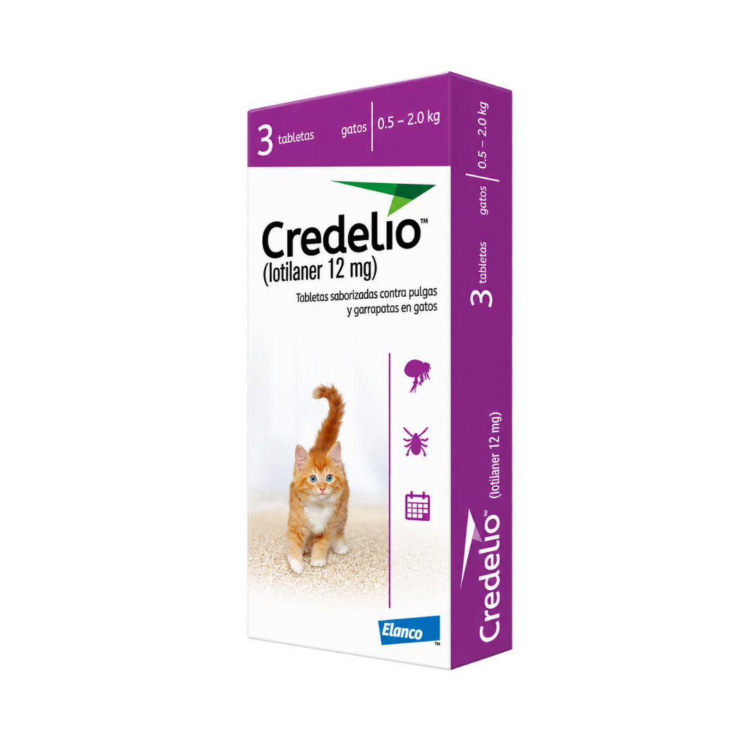 Antipulgas Credelio 12 mg Comprimido Masticable para Gatos (0,5-2 kg)