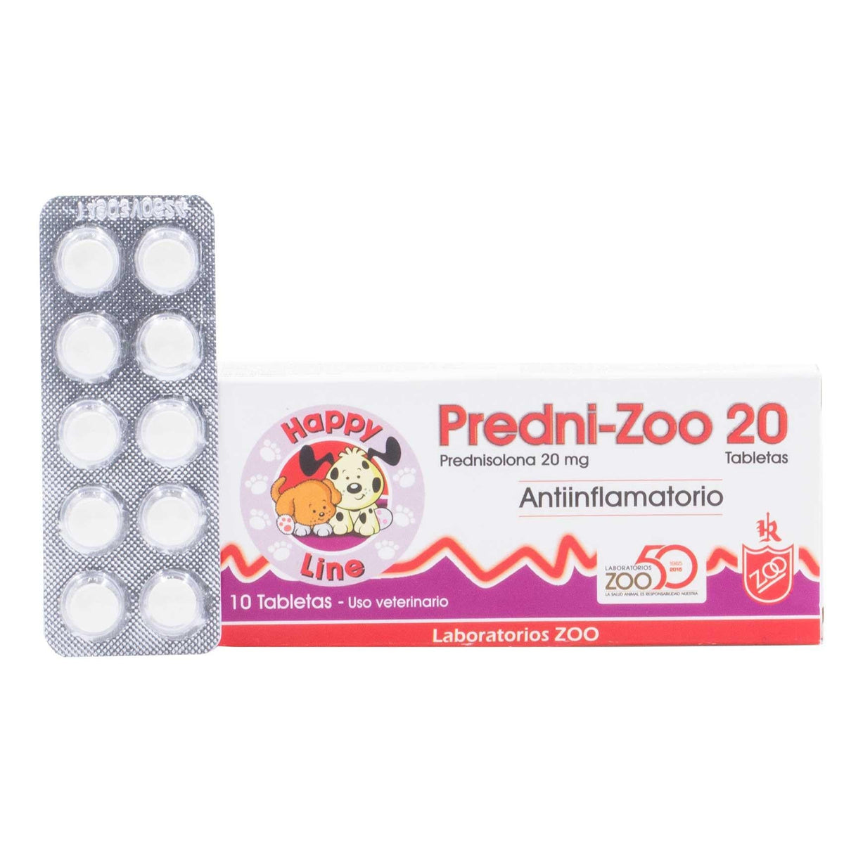 Antinflamatorio / Antialérgico Oral Predni-Zoo Tabletas para Perros y Gatos