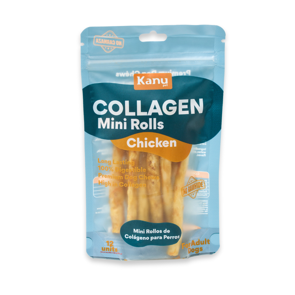 Snack Colágeno de Pollo Mini Kanu Pet  para Perro. No es carnaza x 12 Unds