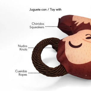 Juguete Peluche Mico Safari Kanu Pet para Perro - {{ Kanu Pet }}