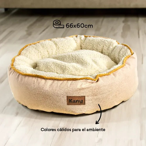 Cama Redonda Ovejero Beige Kanu Pet para Perro - {{ Kanu Pet }}