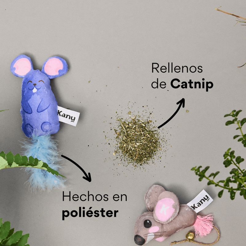 Juguete de Peluche Ratón Gris con Catnip Kanu Pet para Gato - {{ Kanu Pet }}