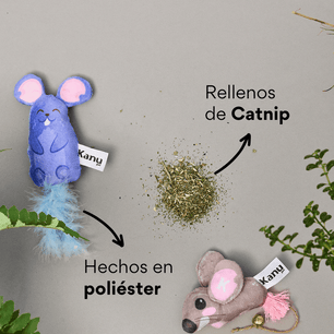 Juguete de Peluche Ratón Gris con Catnip Kanu Pet para Gato - {{ Kanu Pet }}