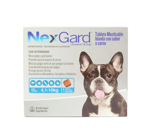 Antipulgas Nexgard para Perros de  4.1 a 10 Kg