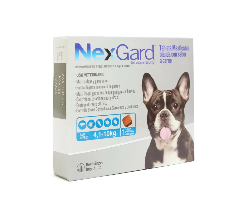 Antipulgas Nexgard para Perros de  4.1 a 10 Kg