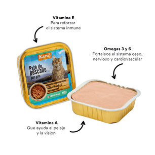 Pate de pescado Gato Kanu Pate 100 GR - {{ Kanu Pet }}