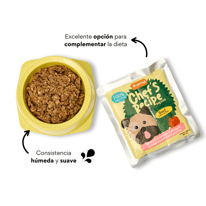 Alimento Completo Húmedo Kanu Pet Chefs Recipe para perros sabor a Carne 300 Gr - {{ Kanu Pet }}