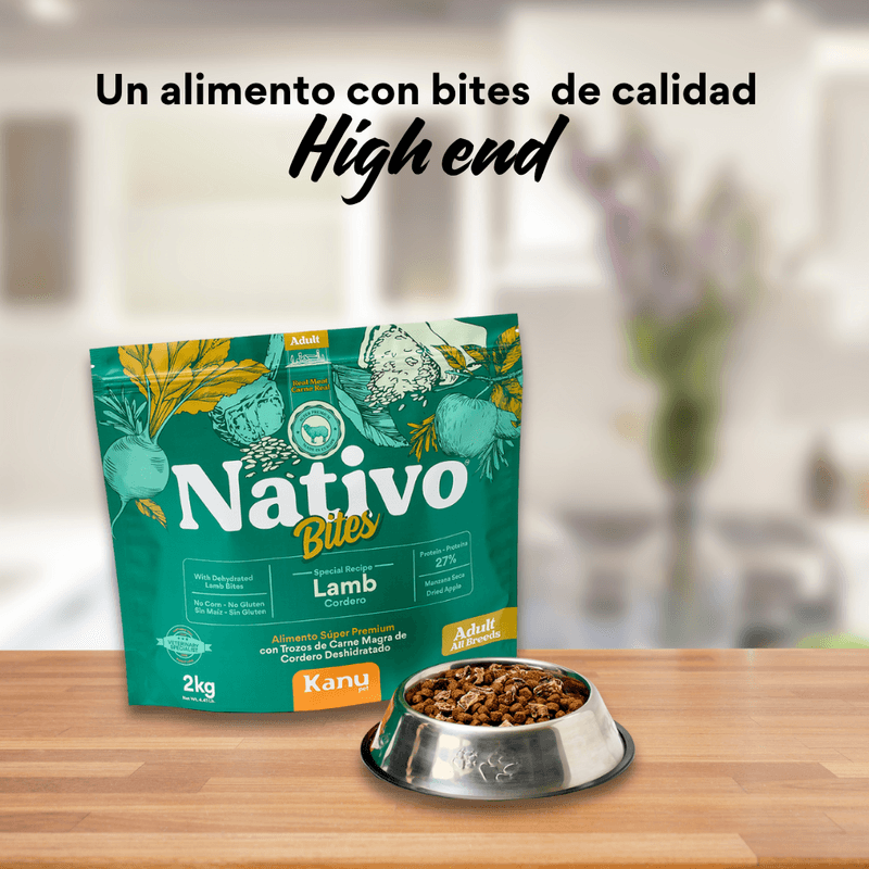 Alimento seco Nativo Bites Cordero Kanu Pet para perro adulto - {{ Kanu Pet }}