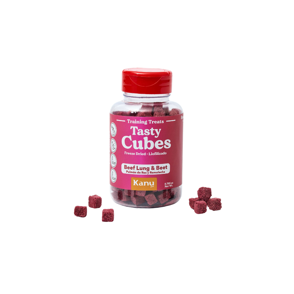 Kanu Pet Tasty Cubes de Remolacha Liofilizada para Perros, 20 g - Ideales para Entrenar, Bajas en Calorías y Llenas de Sabor