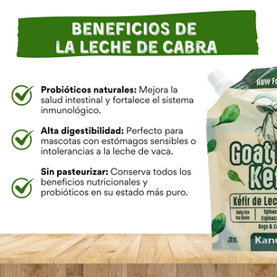 Suplemento Kéfir de Leche de Cabra Kanu Pet para Perro y Gato Arándanos 100% Natural