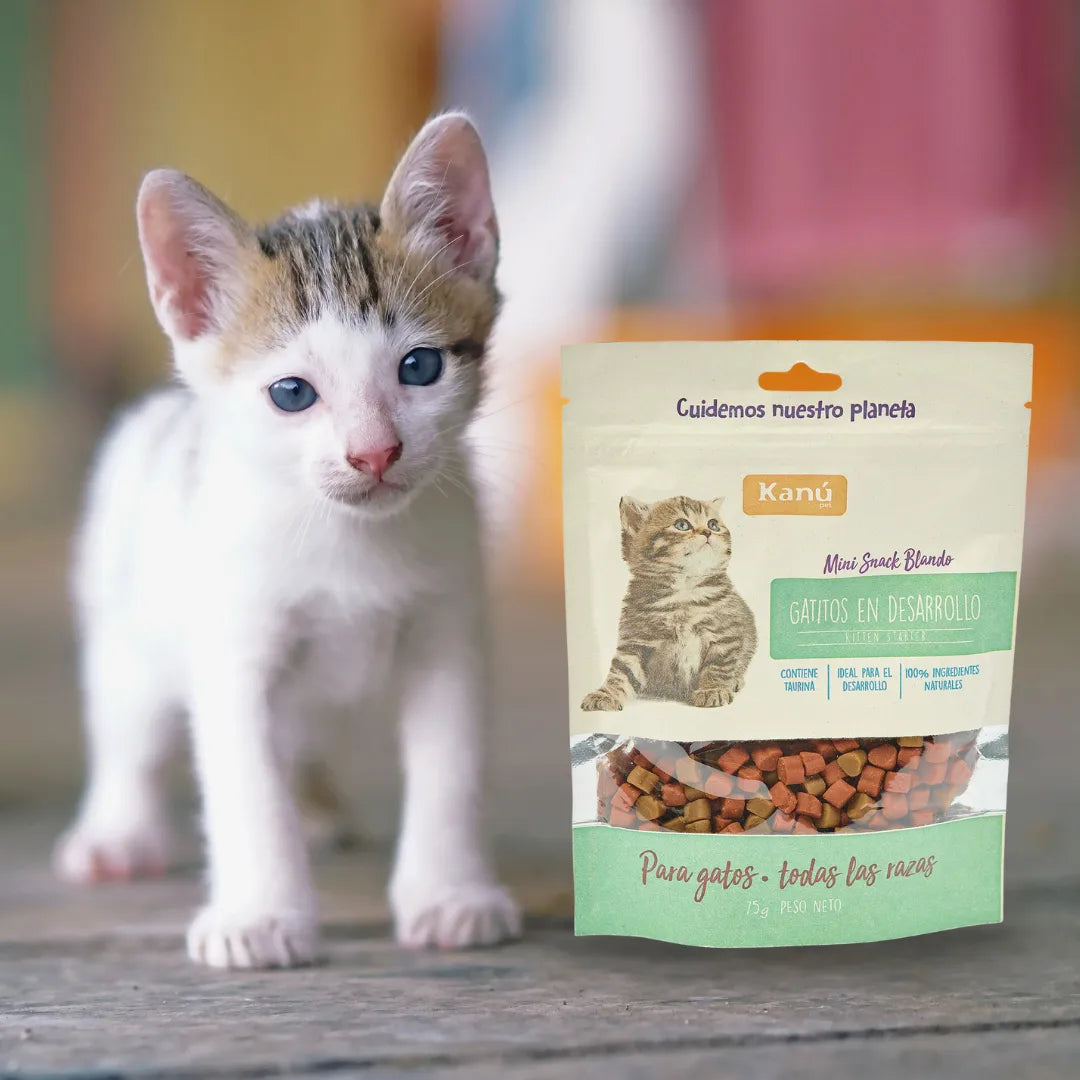 Galletas Blandas Kanu Pet Gatitos en Desarrollo y Apoyo al Crecimiento Muscular