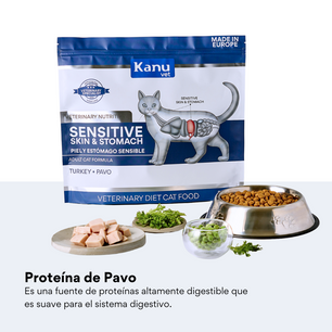 Alimento Medicado Kanu Vet Piel y Estómago Sensible para Gato Adultos - {{ Kanu Pet }}