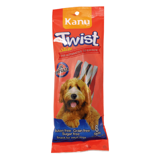 Snack para la placa y el sarro Kanu Pet Twist Stick Sabores surtidos para Perro x 8 Unds - {{ Kanu Pet }}