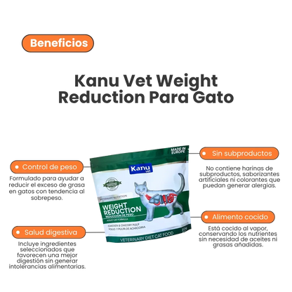 Alimento Seco Medicado Kanu Vet Weight Reduction para Gato Adultos