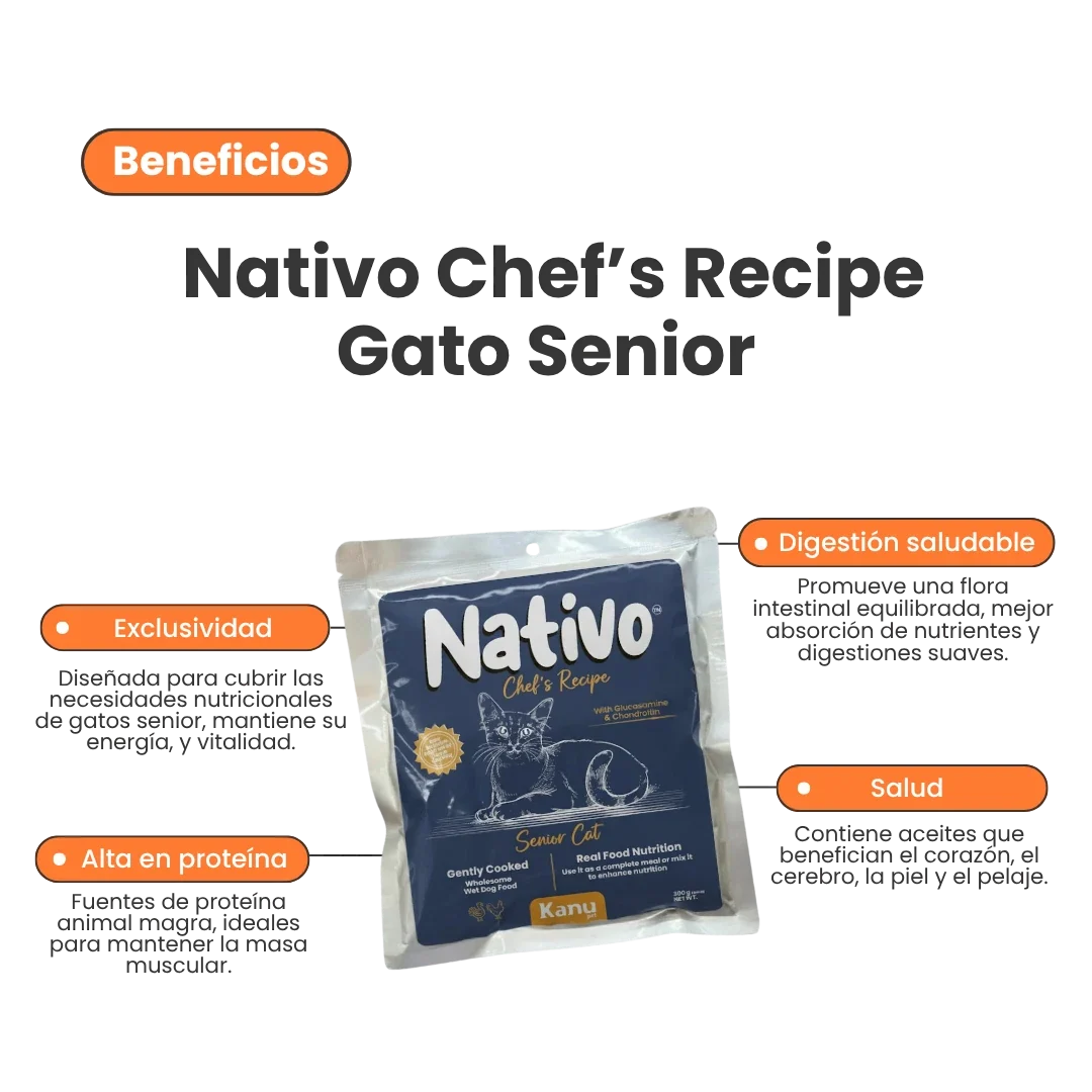 Alimento Húmedo Nativo Chef’s Recipe Senior Kanu Pet para Gatos