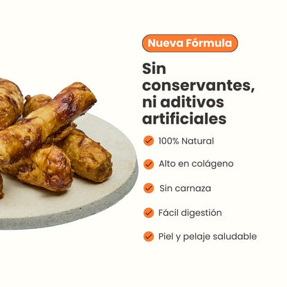Snack Rollo de Colágeno XL de Res Kanu Pet para Perro. No es Carnaza