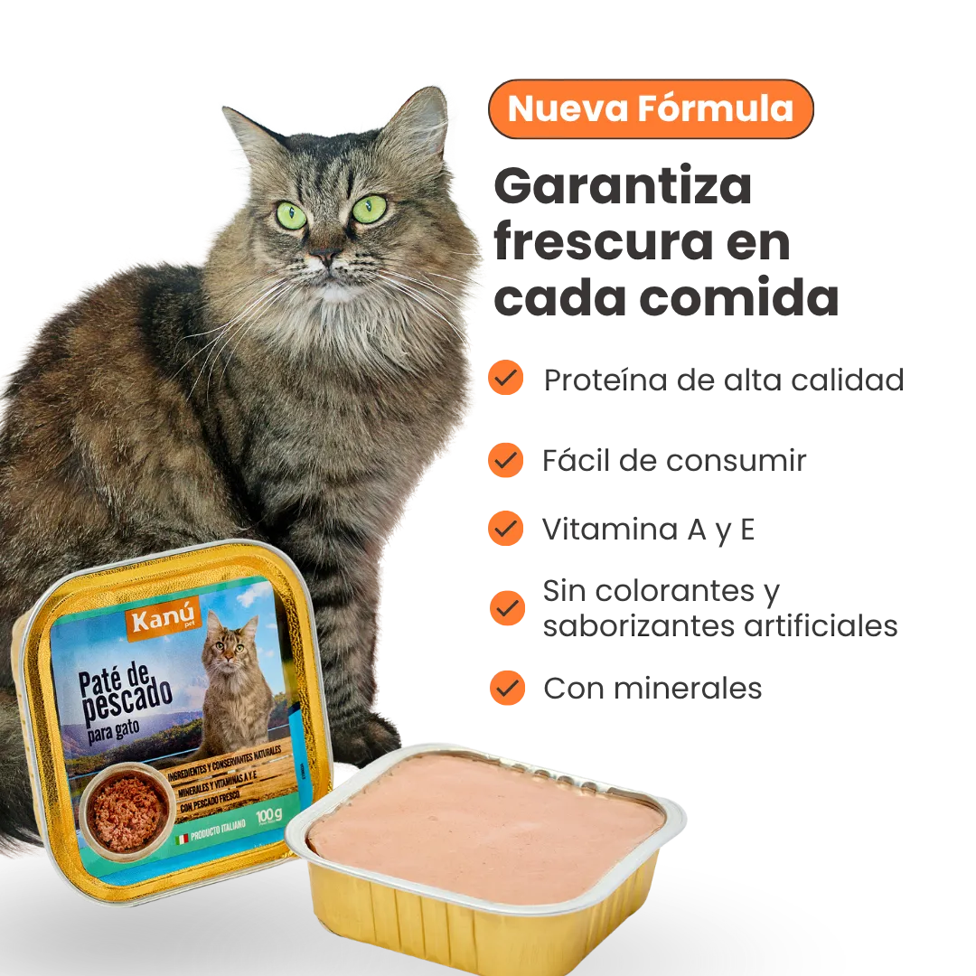 Alimento Húmedo Paté de pescado Kanu Pet  para Gato