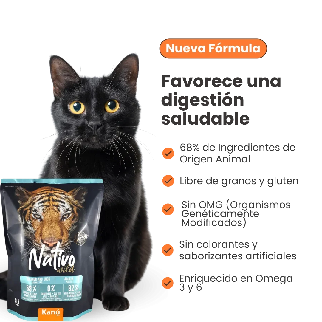 Alimento Seco Grain Free Nativo Wild Kanu Pet para Gato Adulto