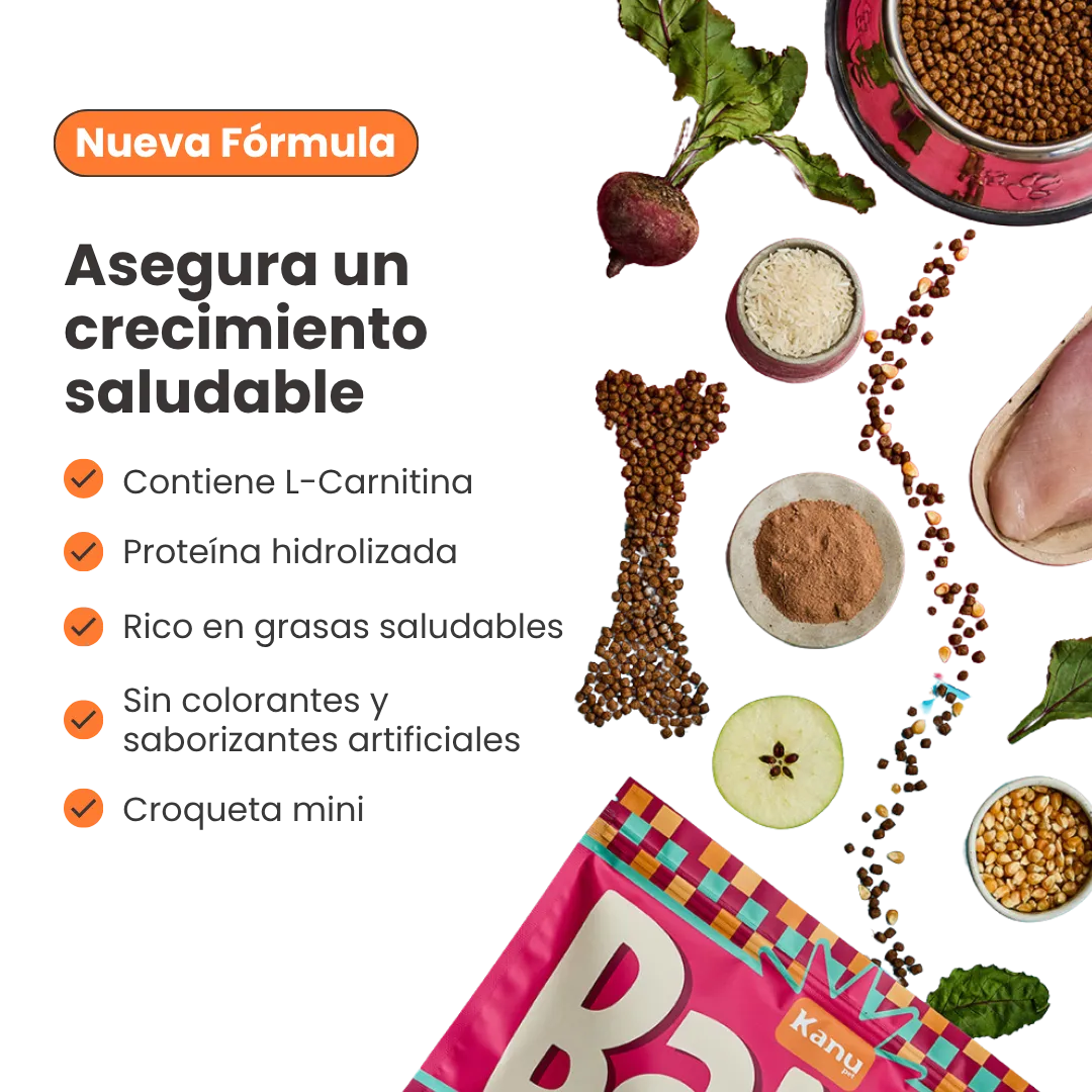 Alimento seco Bark Small Bites Pollo Kanu Pet para Perros Cachorros Razas Pequeñas