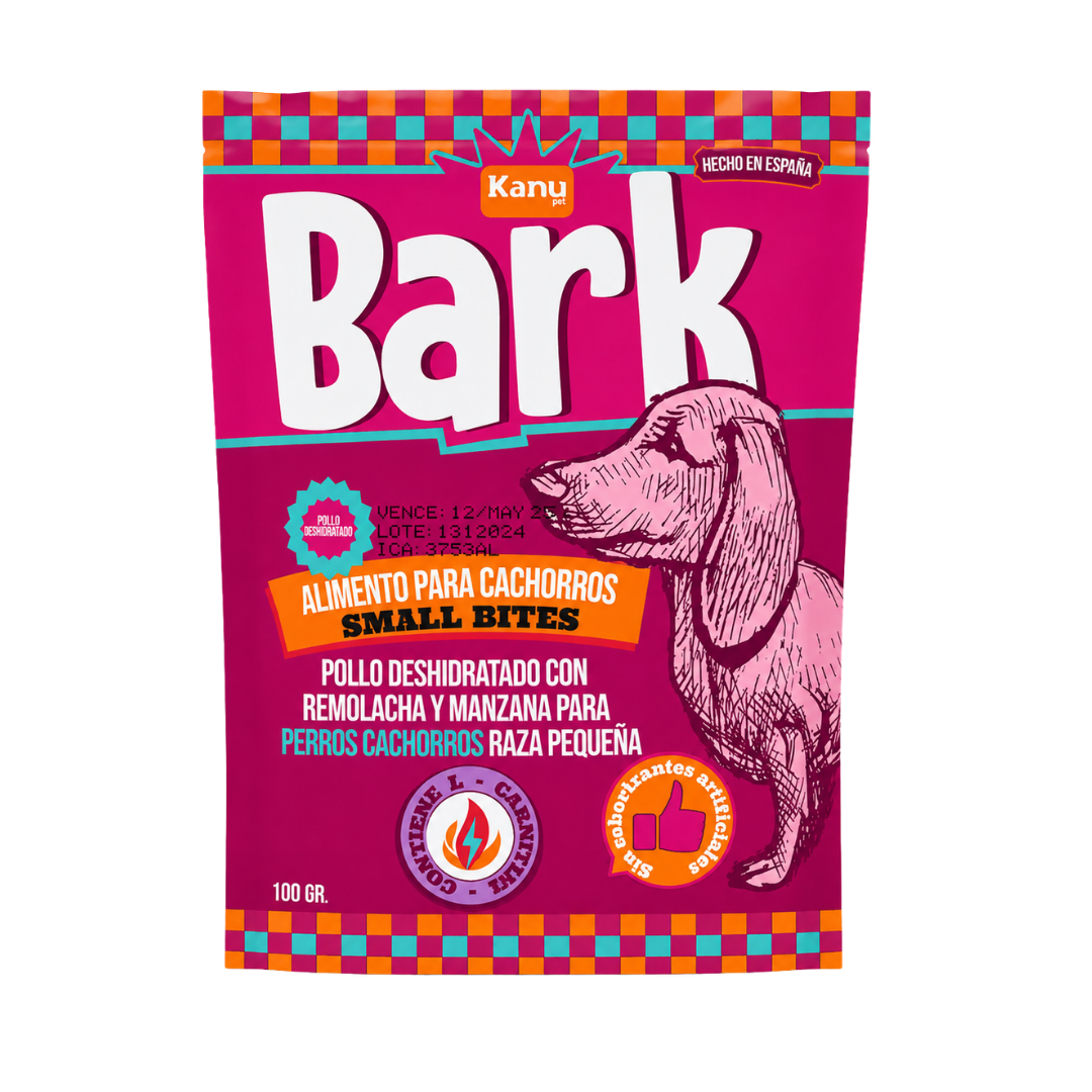 Alimento seco Bark Small Bites Pollo Kanu Pet para Perros Cachorros Razas Pequeñas