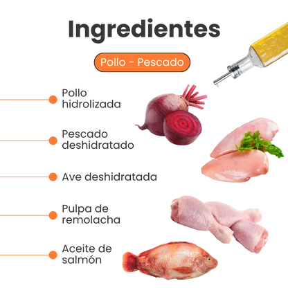 Alimento seco Nativo Small Bites Pollo y Pescado Kanu Pet para cachorros pequeños y miniaturas