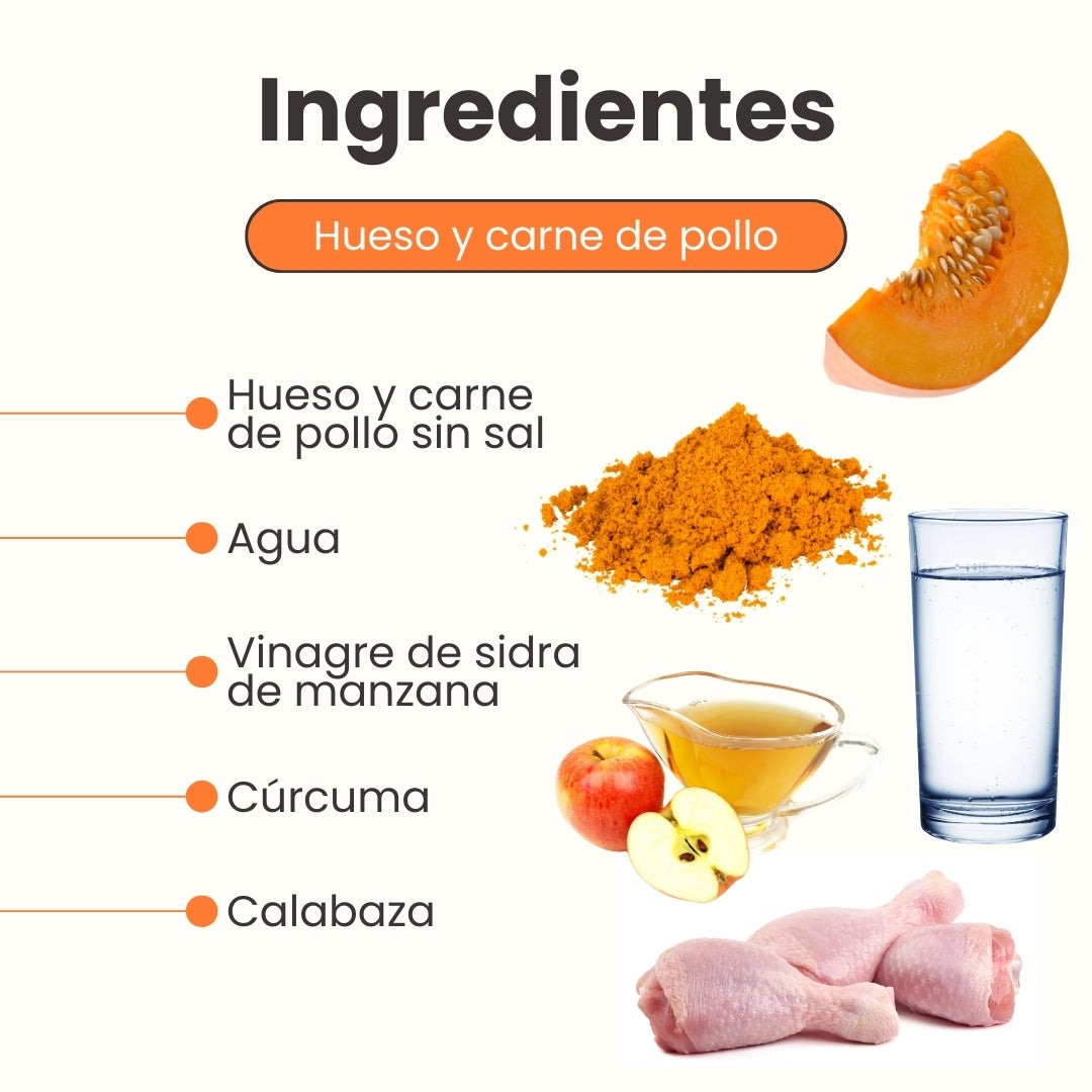 Snack Huellas de Caldo de Hueso de Pollo Kanu Pet para Perros y Gatos