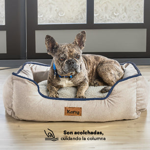 Cama Rectangular Ovejero Gris con Azul Kanu Pet para Perro - {{ Kanu Pet }}