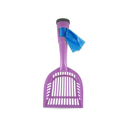 Pala con Dispensador para Arenero de Gato Kanu Pet Lila