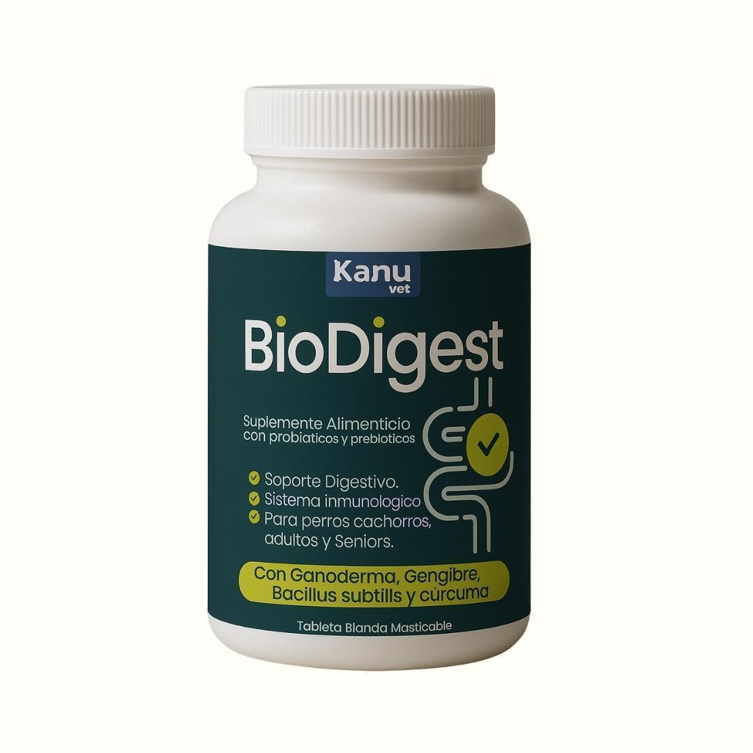 Suplemento Digestivo BioDigest con Probióticos Kanu Pet para Perros de Todas las Edades