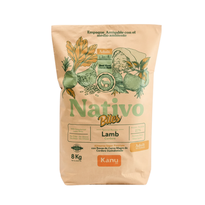 Alimento Seco Nativo Bites Cordero Kanu Pet para Perro Adulto