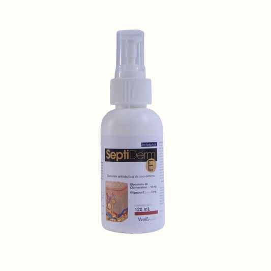 Septiderm (Clorhexidina Al 1% + Vitamina E) para Perro y Gato