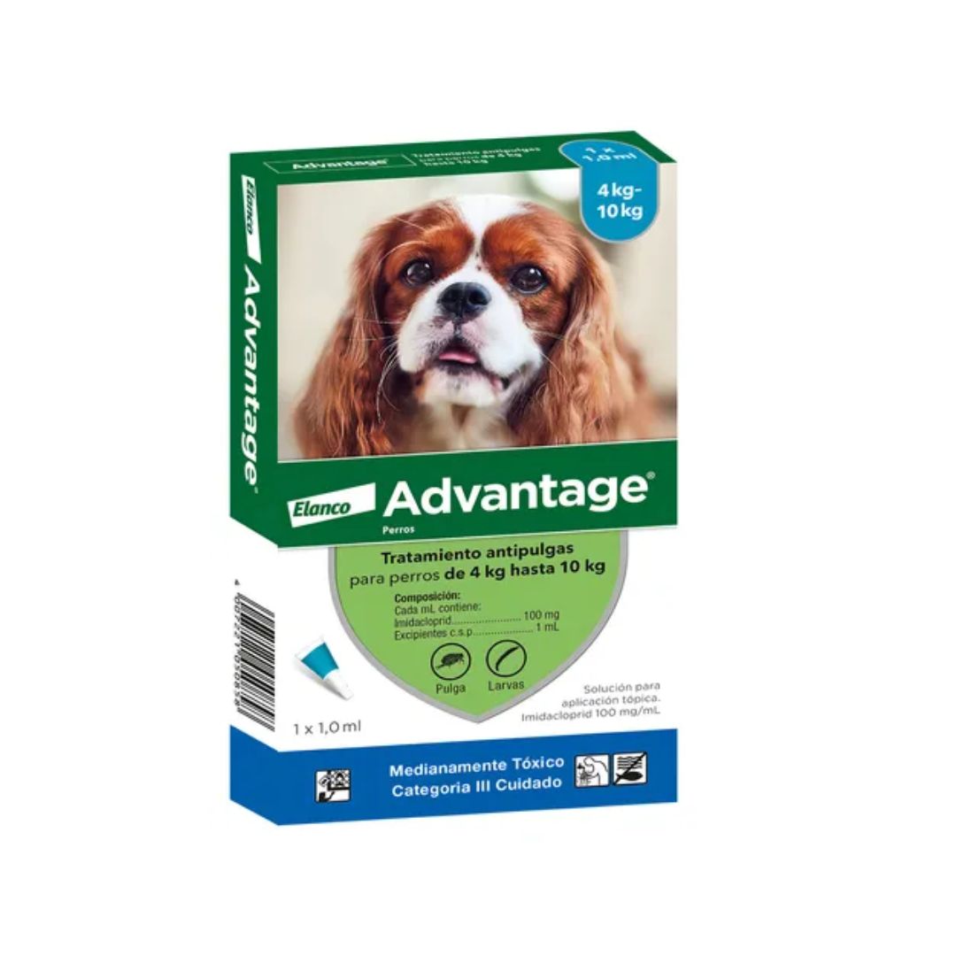 Antipulgas Advantage hasta 10 Kg para Perros