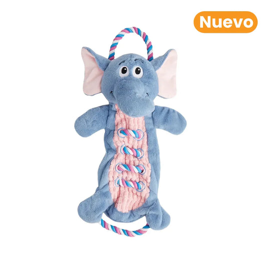 Juguete de Peluche Elefante con Cuerda y Sonido Kanu Pet para Perro