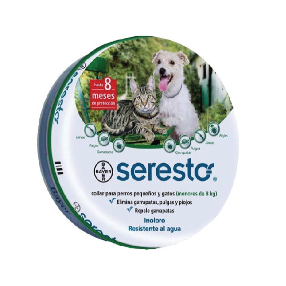 Collar Antipulgas Seresto Para Perro y Gato Menor a 8 KG