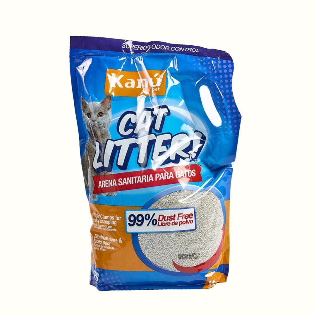 Arena de Bentonita Kanu Pet Cat Litter para Gatos. 99% libre de Polvo. Aglomera al Instante