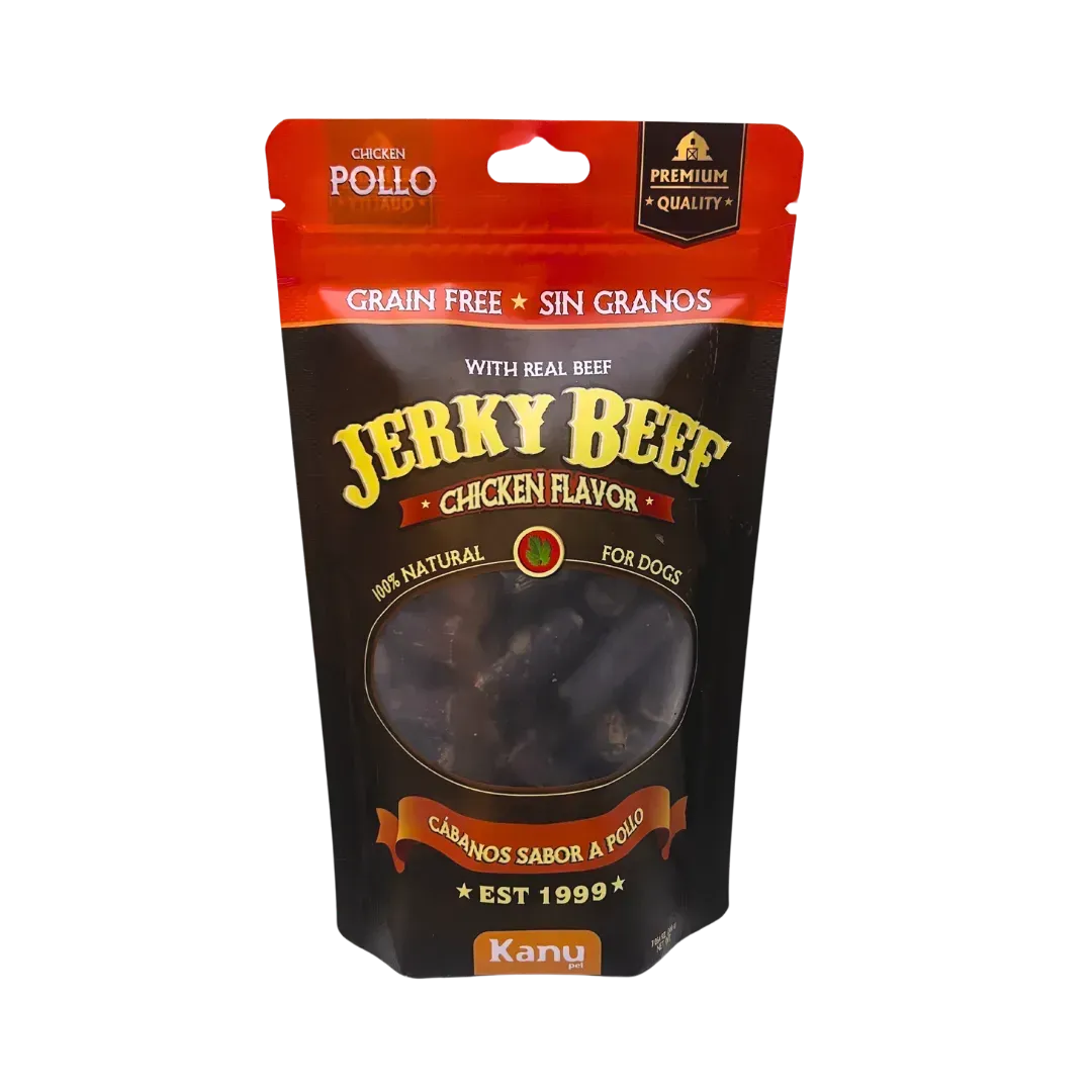 Snack de Cábano Jerky Beef Chicken Flavor Kanu Pet Para Perro