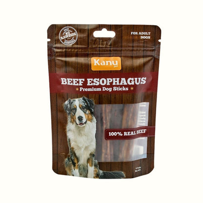 Snack Kanu Pet Esófago de Res para Perros, Un Solo ingrediente 100% natural