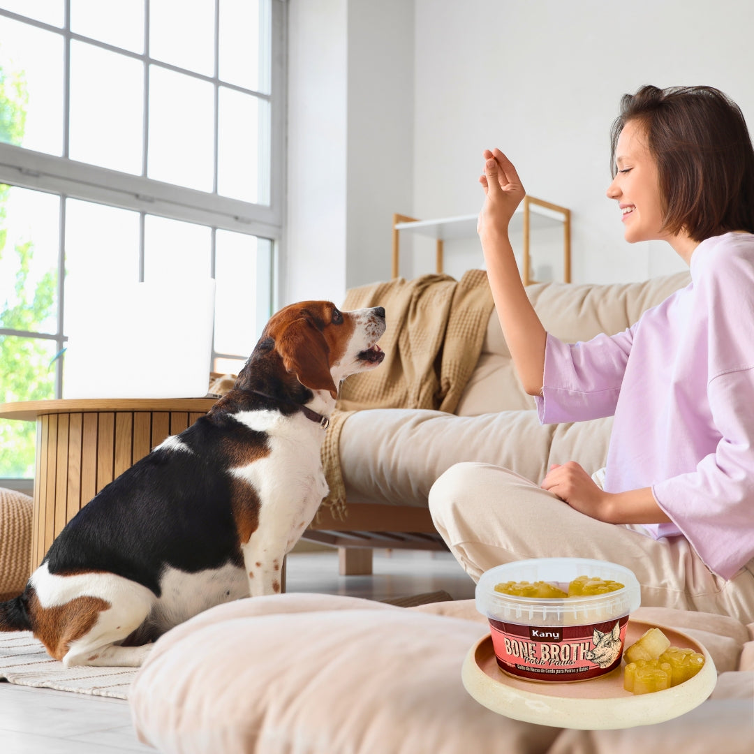 Snack Huellas de Caldo de Hueso Cerdo Kanu Pet para Perros y Gatos