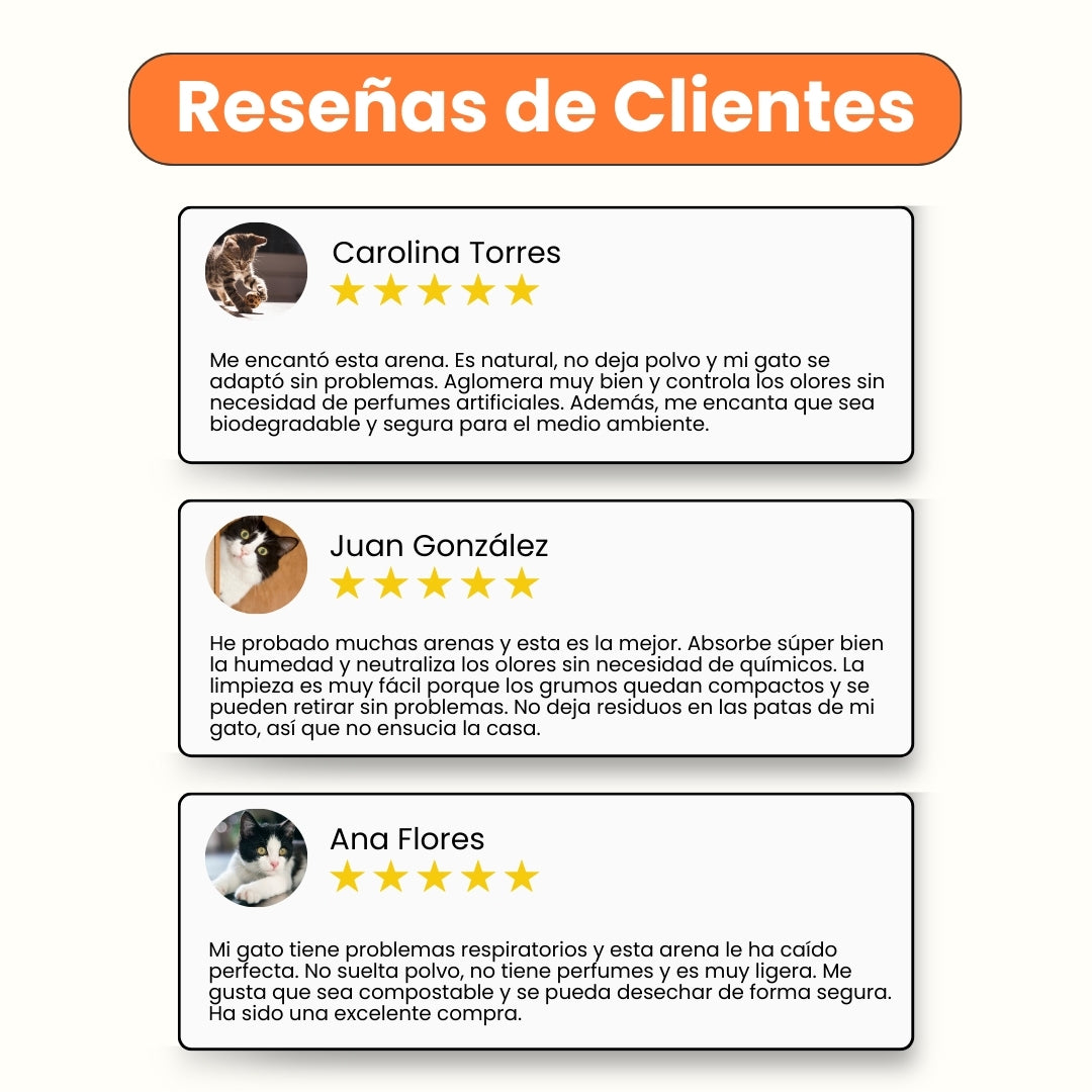 Arena 100% de Maíz Kanu Pet Corn Cat Litter para Gato 100% Ecológíca