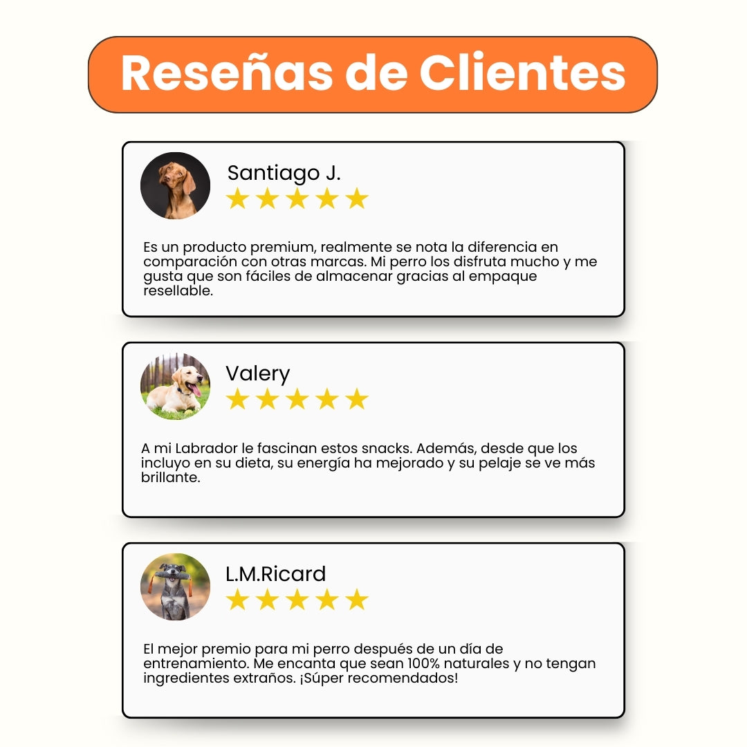 Snack Kanu Pet Esófago de Res para Perros, Un Solo ingrediente 100% natural