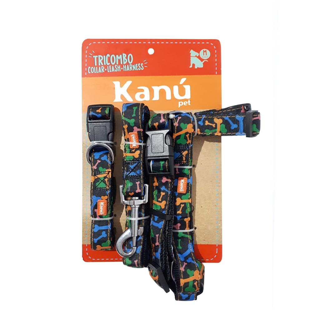 Tricombo Collar/Correa/Arnes Para Perro - {{ Kanu Pet }}