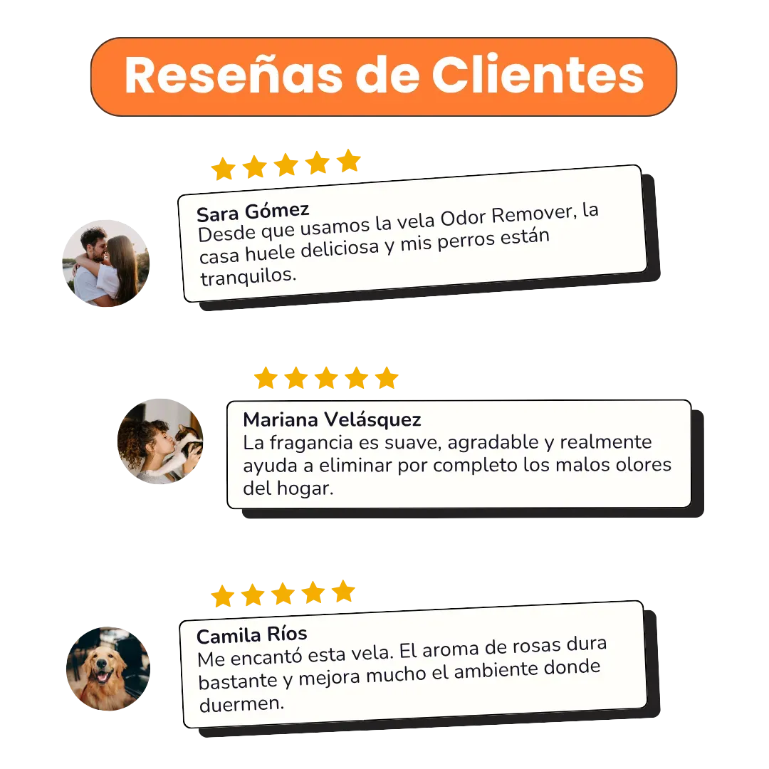 Vela eliminadora de olores Kanu Pet para perros y gatos aroma Rose Temptation