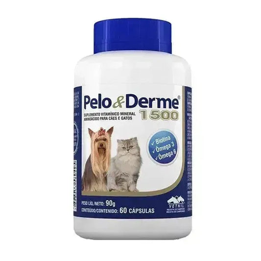Suplemento Pelo y Derme 1500 Frasco x 60 Tabletas Para Todas